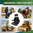 GENERIC UNIVERSAL TRACTOR SEAT WITH HEADREST, ADJUSTABLE BACKREST - BLACK - Like New