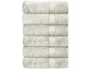 SIMPLE ELEGANCE 6-PACK PLUSH BATH TOWEL SET (27X52 INCH) - IVORY - Like New