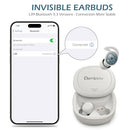 DAMIPOW Wireless Sleep Earbuds; Bluetooth 5.3 Ear Buds L39 - Off White - Brand New