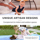 Tribe West Large, Stylish Playmat | Microfiber Suede Durable, Eco-TPE - Like New