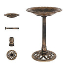 VINGLI Pedestal Bird Bath - Garden Decor - Copper - Brand New