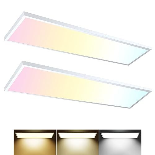 AIKVSXER 1x4 LED Flat Panel Light 5500LM 50W, 3000/4000/5000k - Scratch & Dent
