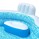 Members Mark Elegant Family Pool 10 Feet Long 2 Inflatable Seats Backrests - New - Brand New