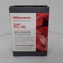 OFFICE DEPOT CANON INK PG-40 BLACK INK CARTRIDGE - BLACK - Brand New