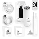 Hogg 20oz Edge Tumbler Gift Set (24 Units) with Lids Straws and Accessories - Brand New