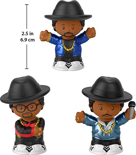 LITTLE PEOPLE COLLECTOR RUN DMC, SET OF 3 FIGURES STYLED LIKE THE ICONIC HIP HOP - Brand New