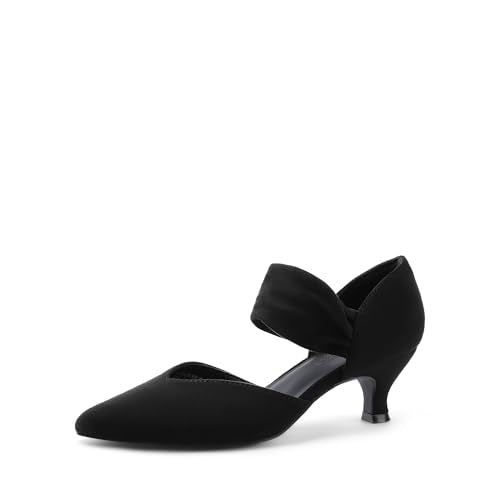 DWUMPU2506 DREAM PAIRS Women's Kitten Heels Low Pumps Shoes Black Size 8.5 - Like New