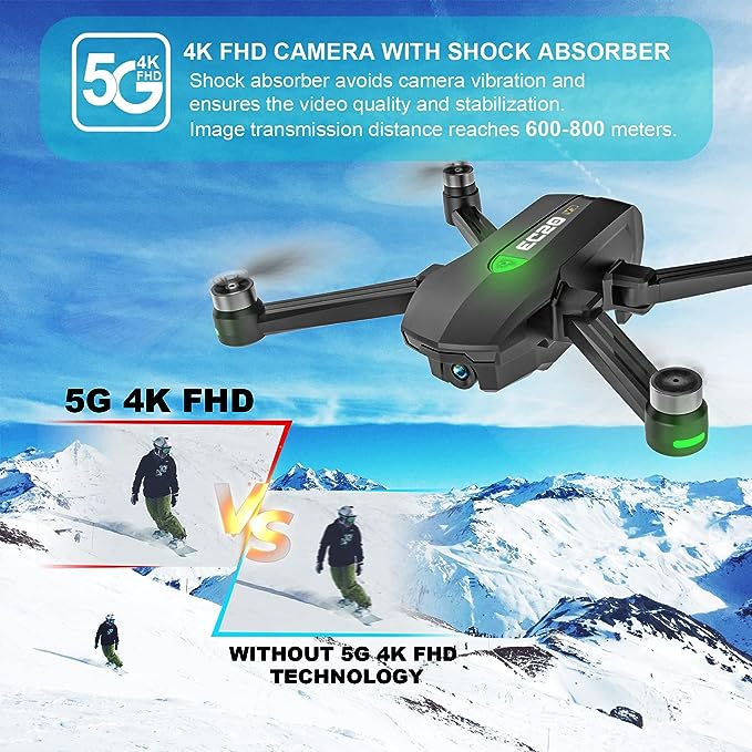 UNTEI Drones with Camera for Adults 4K GPS Auto Return Home - Scratch & Dent