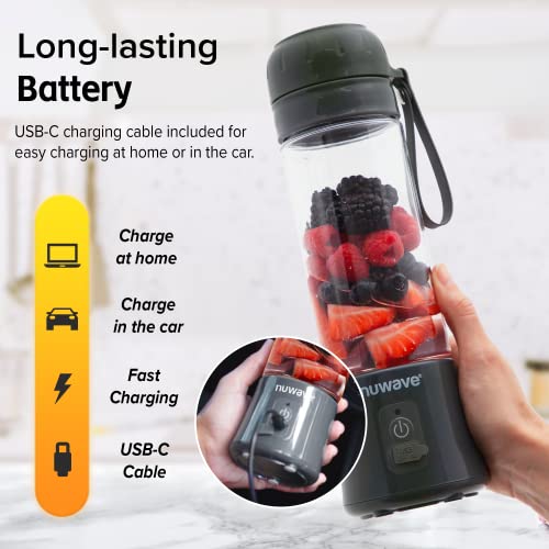 NUWAVE PORTABLE BLENDER FOR SHAKES AND SMOOTHIES - GRAY - Like New