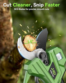 J-KU ELECTRIC PRUNING SHEARS CORDLESS: 2-IN-1 ELECTRIC TREE PRUNER - GREEN/BLACK - Like New