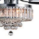 CO-Z 52-IN CHANDELIER CEILING FAN WITH LIGHT AND REMOTE ( 5 -BLADE ) - SILVER - Like New