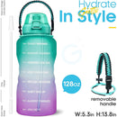 GOODWILL LARGE 1 GALLON MOTIVATIONAL WATER BOTTLE - GREEN - Like New