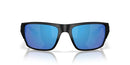 COSTA MAN SUNGLASSES MATTE BLACK FRAME BLUE MIRROR LENSES 59MM/125 - BLACK/BLUE - Like New