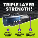 EMSON HYDROSTEEL PRO 50FT GARDEN HOSE AS SEEN ON TV WATER HOSE, 500 PSI - BLACK - Like New