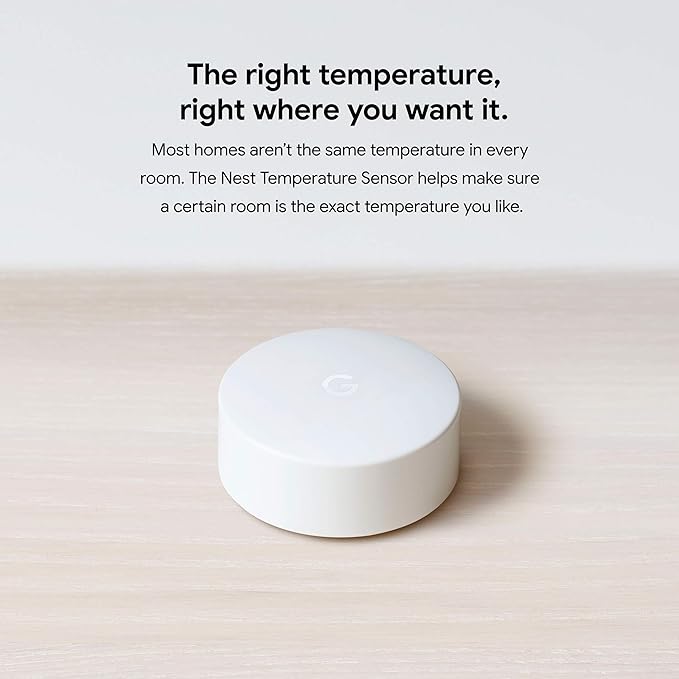 Google Nest Temperature Sensor T5000SF - White Like New