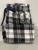 YUNA PAJAMA PANTS WOMENS MULTI PLAID ELASTIC WAIST - SIZE: XL/2XL - BLACK/WHITE - Brand New