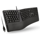X9 PERFORMANCE WIRED ERGONOMIC KEYBOARD CUSHIONED WRIST REST - BLACK - Like New