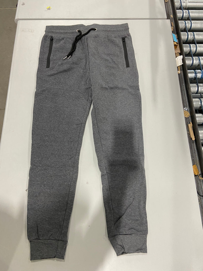 PURE CHAMP MEN'S FLEECE ATHLETIC JOGGER SWEATPANTS - SIZE: MEDIUM - GRAY - Brand New