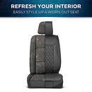 MOTORBOX TRIMLINE GRAPHITE LEATHER SEAT COVERS FOR CARS & SUVS - CHARCOAL/BLACK - Like New