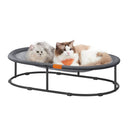 FEANDREA ELEVATED OVAL DOG BED (XXXL) - BLACK/GRAY - Like New