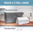 CLEVER MADE CLEVERMADE COLLAPSIBLE LAUNDRY BASKET, GRAY - Like New