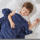 DEGREES COMFORT WEIGHTED BLANKET KIDS - 6 LB KIDS WEIGHTED THROW, COVER, NAVY - Like New