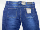 BLU ROCK MENS DENIM FLEX JEANS - SIZE: 38X31 - MEDIUM BLUE - Brand New