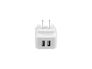 StarTech.com USB2PACWH White Dual-port USB Wall Charger - International Travel -