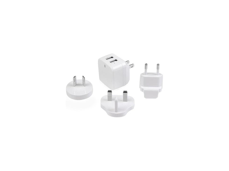 StarTech.com USB2PACWH White Dual-port USB Wall Charger - International Travel -