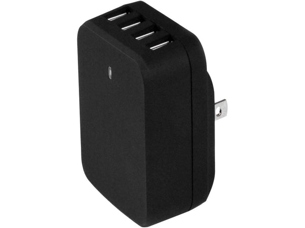 StarTech Travel 4 Port USB Wall Charger with International Power Adapter