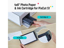 Liene PixCut S1 4x6" Photo Paper 72 Sheets & 2 Ink Cartridges Refill