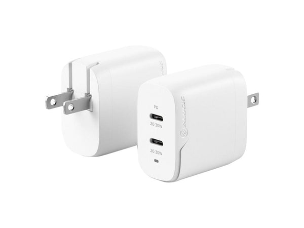 Alogic WCG2X40-US 2X40 Rapid Power 2 Port 40W USB-C GaN Wall Charger