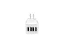 StarTech USB4PACWH Travel USB Wall Charger - 4-Port - White - Universal Travel