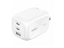 Belkin 100W GaN 3-Port USB Wall Charger - 1xUSB-A, 2xUSB-C - Foldable Prongs -