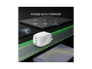 Belkin 100W GaN 3-Port USB Wall Charger - 1xUSB-A, 2xUSB-C - Foldable Prongs -