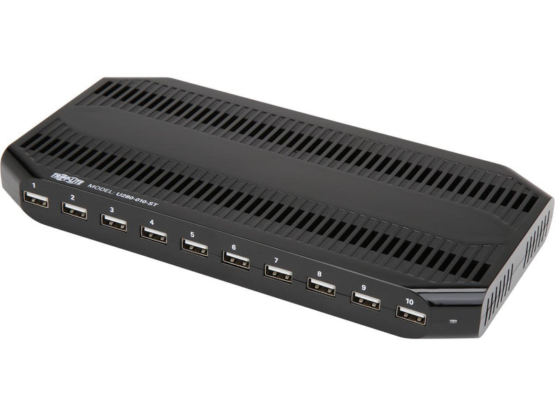 Tripp Lite U280-010-ST 10-Port USB Charging Station with Adjustable Storage, 12V