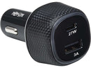 Tripp Lite U280-C02-45W-1B Black Dual-Port USB Car Charger with 45W Charging -
