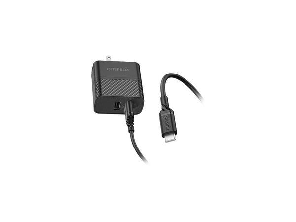 OtterBox 78-52696 Black USB-C to USB-A Dual Port Wall Charging Kit, 24W Combined