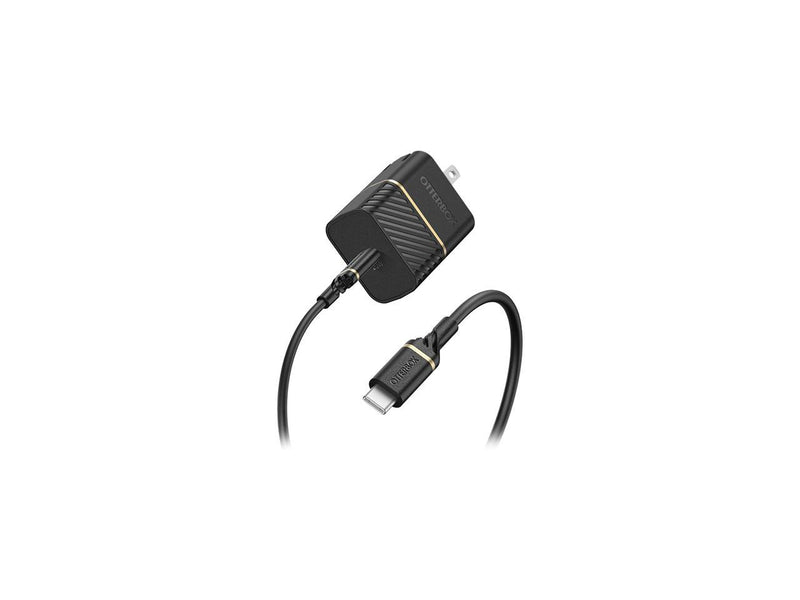 OtterBox Fast Charge, USB-C to USB-C cable and Wall Charger, 20W, Black