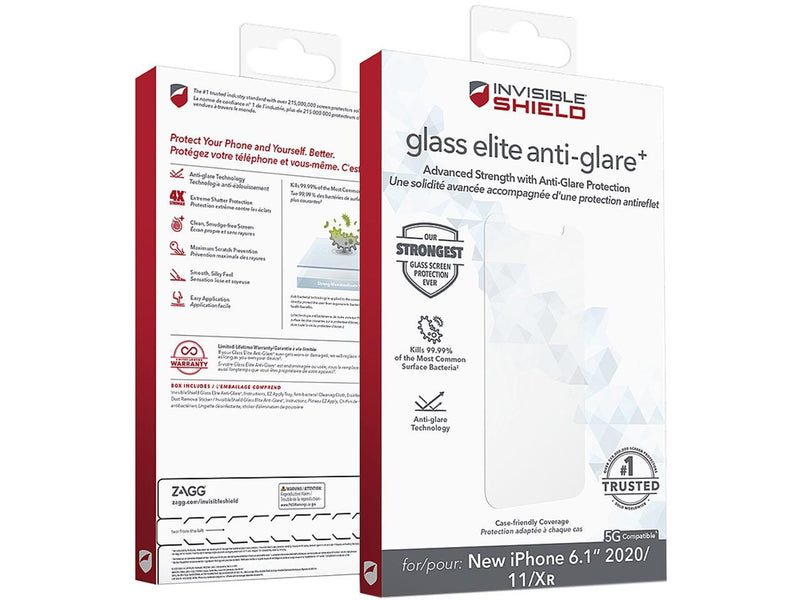 invisibleSHIELD Glass Elite Anti-Glare+ Screen Protector for iPhone 12 Pro,