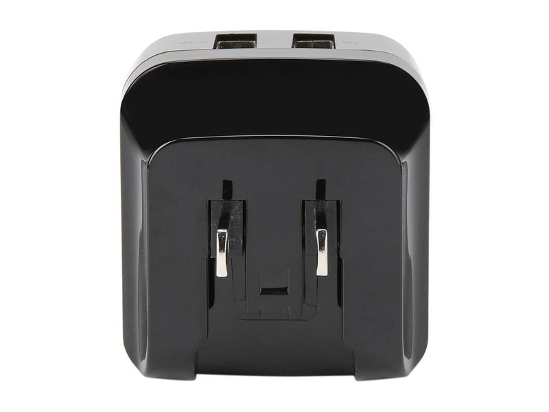 StarTech.com USB2PACBK Black Dual-port USB Wall Charger - International Travel -