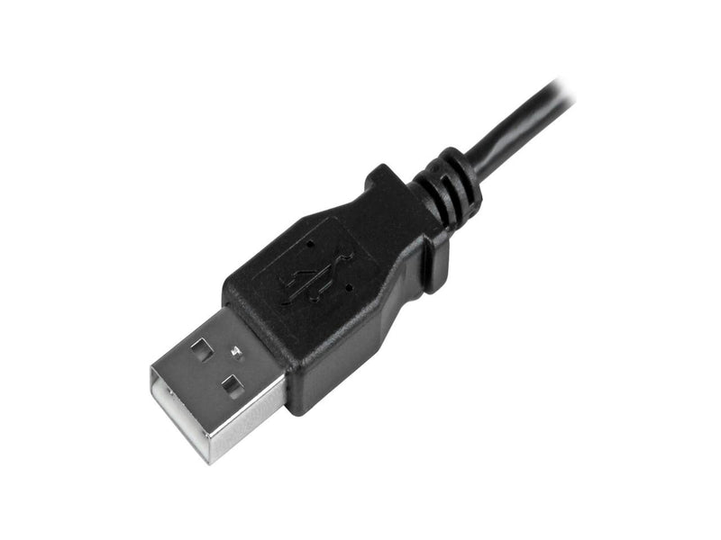 StarTech.com USBAUB2MLA Black Micro-USB Charge-and-Sync Cable M/M - Left-Angle