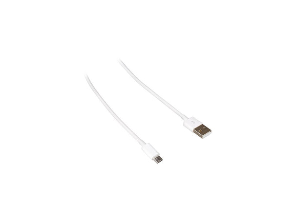 4XEM 4XMUSB6WH White Micro USB To USB Data/Charge Cable For Samsung/Kindle/HTC