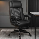 BESTGLORY EXECUTIVE LEATHER OFFICE CHAIR BIG TALL OFFICE CHAIR FOOTREST - BLACK - Like New