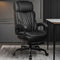 BESTGLORY EXECUTIVE LEATHER OFFICE CHAIR BIG TALL OFFICE CHAIR FOOTREST - BLACK - Like New