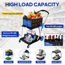 FAHKNS MULTIFUNCTIONAL FOLDING CART WHEELS THROUGH STORES, SHOPPING - BLUE - Brand New