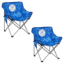 TOMMY BAHAMA GO EVERYWHERE 2PK FOLDING MOON CHAIRS - BLUE PRINT - Like New