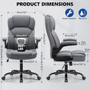 FELIXKING PU LEATHER OFFICE CHAIR, HIGH BACK GRAY ALF-5088GY-SC - GRAY - Like New