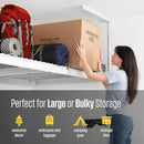 ALLOY STEEL SAFERACKS 4X8 OVERHEAD GARAGE STORAGE RACK 5-PC HOOK PACK - WHITE - Like New