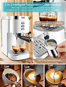 Gevi Espresso Machines 20 Bar with Foaming Milk Frother Wand - Silver - Brand New